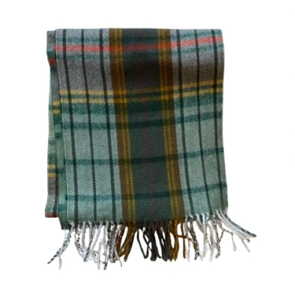 Vintage Plaid Scarf, soft and in lovely colors - Picture 2 of 12